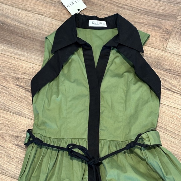 NWT! Kleid Celia Midi Green Tie Waist Dress Size Small - Picture 5 of 12